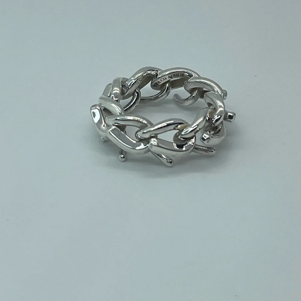 Tiffany & Co. Silver Link Ring - Picture 3 of 16